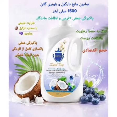 صابون مایع نارگیل و بلوبری بونری